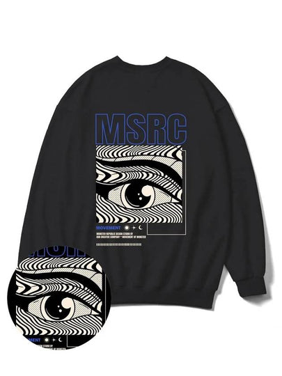 Of The Eye Vivid Blue Overfit Sweatshirt Black - MONSTER REPUBLIC - BALAAN 2