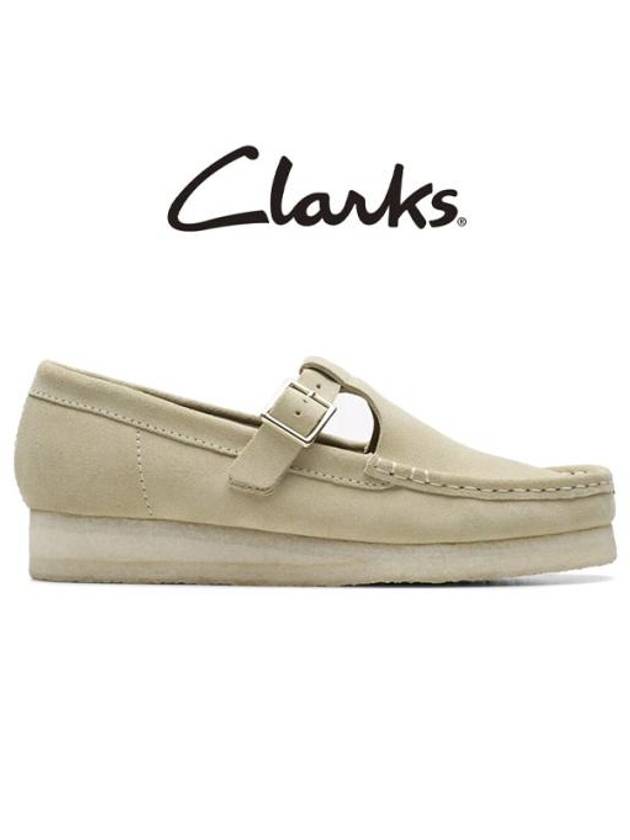 Wallabee T-Bar Maple Suede Loafers Beige - CLARKS - BALAAN 3