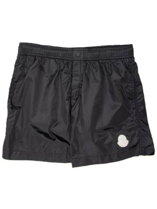 Men's Logo Nylon Swim Shorts Black - MONCLER - BALAAN 2