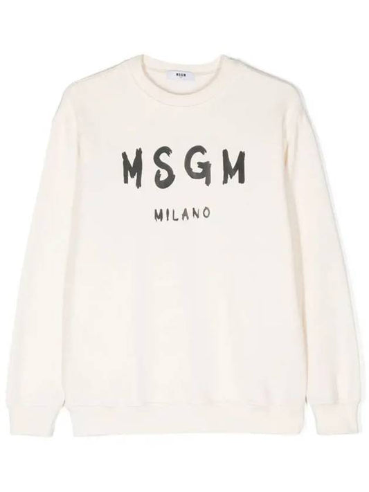 Kids Women Logo Sweatshirt Cream F4MSJUSW291 013 - MSGM - BALAAN 2