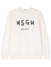 Kids Women Logo Sweatshirt Cream F4MSJUSW291 013 - MSGM - BALAAN 1