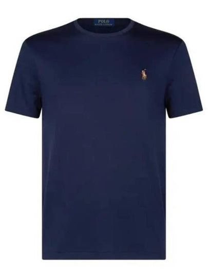 Embroidered Logo Pony Short Sleeve T-Shirt Navy - POLO RALPH LAUREN - BALAAN 2