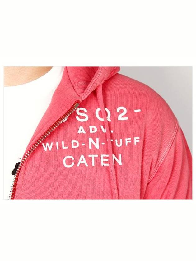 Wild Tough Zip Up Hoodie Pink - DSQUARED2 - BALAAN 8