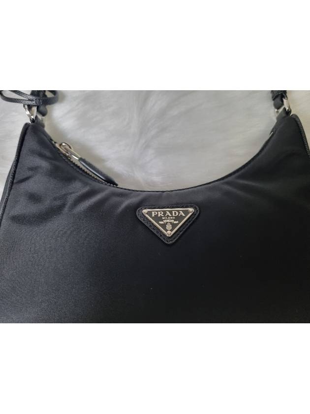 Re-Edition 2005 Silver Logo Re-Nylon Saffiano Mini Bag Black - PRADA - BALAAN 3