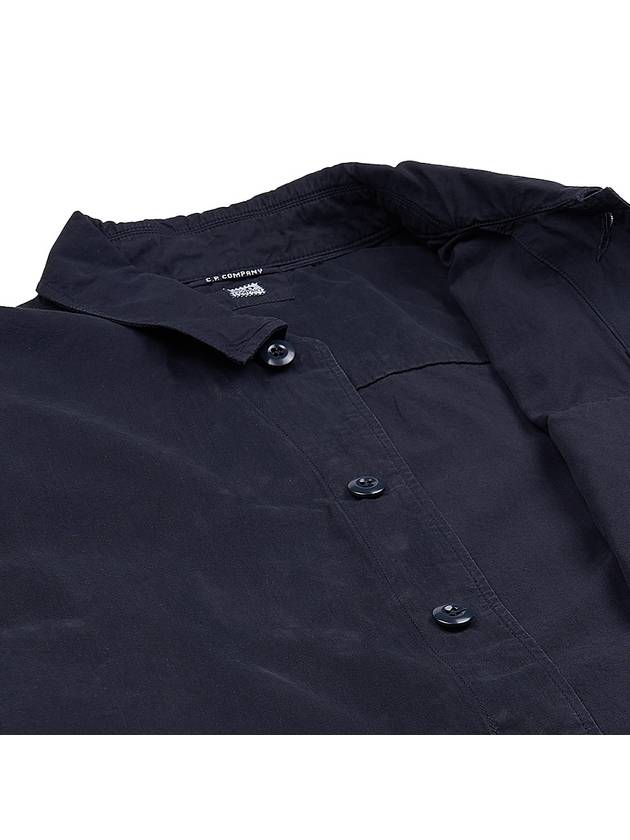 Lens Waffen Pocket Long Sleeve Shirt Navy - CP COMPANY - BALAAN 11