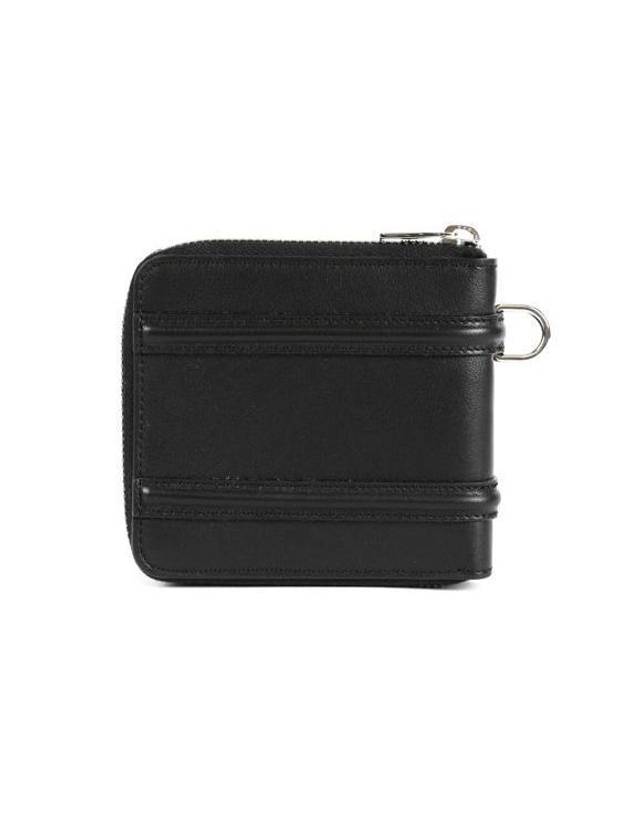 Zip Around Bill Foldo Leather Half Wallet Black - ALEXANDER MCQUEEN - BALAAN 3