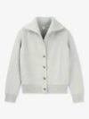 Compact Knot Button Wool Cardigan Moon - BOTTEGA VENETA - BALAAN 2