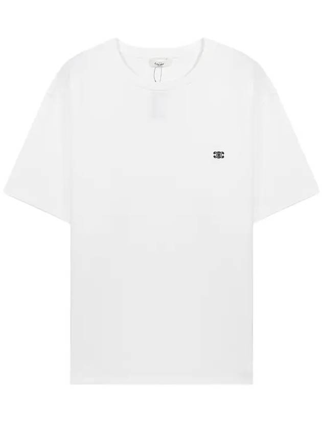 Triomphe Loose Logo Short Sleeve T-Shirt White - CELINE - BALAAN 2