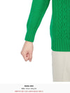 Crew Neck Lambswool Knit Top Green - DRUMOHR - BALAAN 9