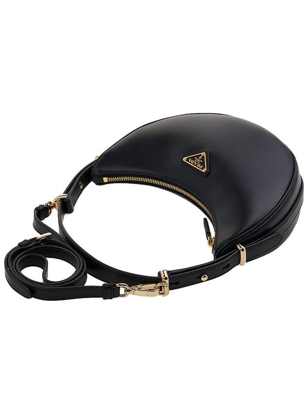 Arque Leather Shoulder Bag Black - PRADA - BALAAN 5