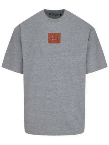 Studios Basketball Face Logo Short Sleeve T-Shirt Grey - ACNE STUDIOS - BALAAN 1