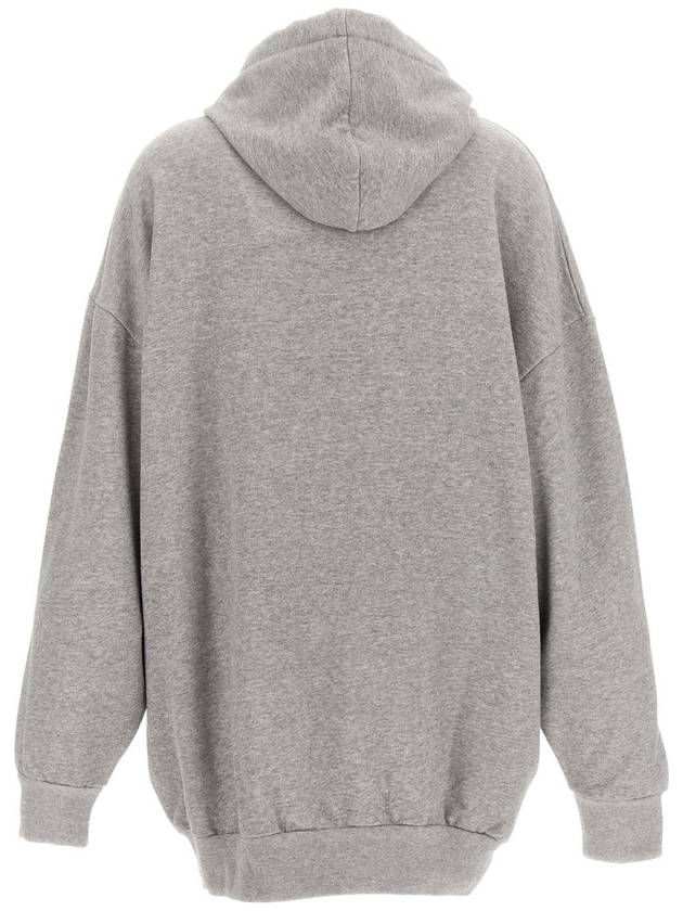 Solena Embroidered Logo Oversized Hoodie Grey - ISABEL MARANT - BALAAN 3