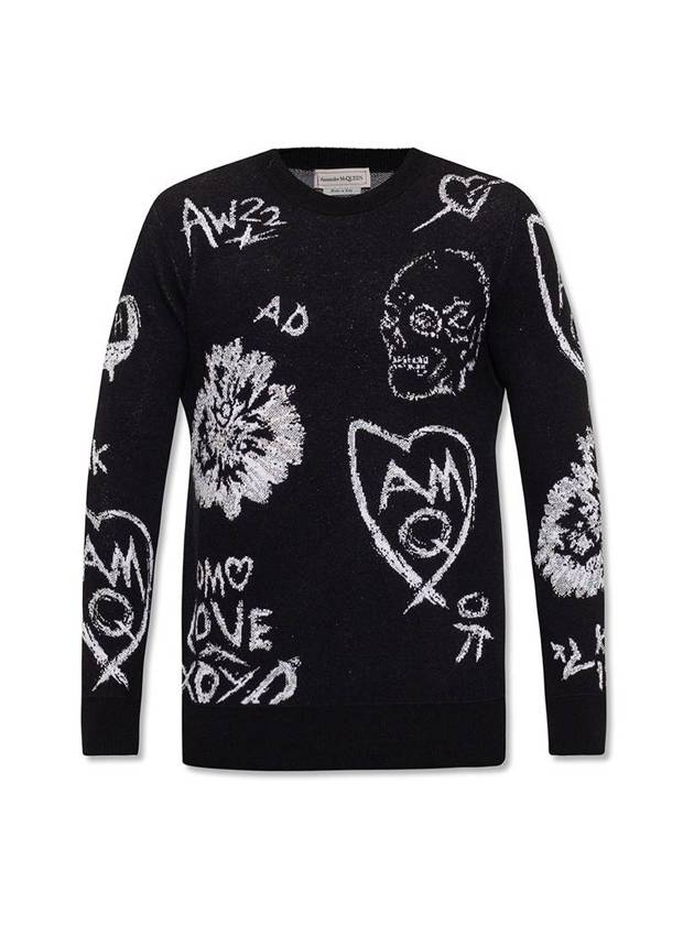 Pattern Knit Top Black - ALEXANDER MCQUEEN - BALAAN 1