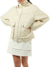 Jumbo GG Canvas Puffer Hooded Jacket White - GUCCI - BALAAN 8