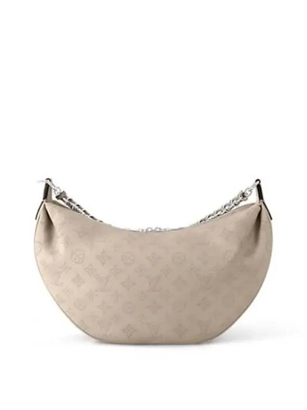 Women's Baia MM Mahina Leather Shoulder Bag Galette Grey - LOUIS VUITTON - BALAAN 4