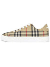 Vintage Check and Leather Sneakers Archive Beige - BURBERRY - BALAAN 5