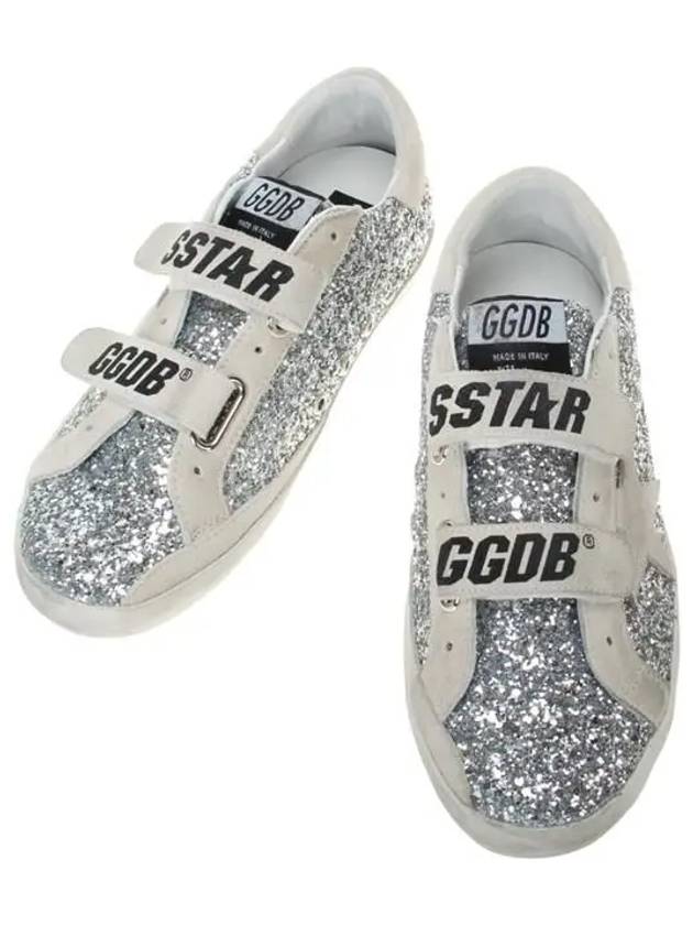 Old School Glitter Low Top Sneakers Silver - GOLDEN GOOSE - BALAAN 5