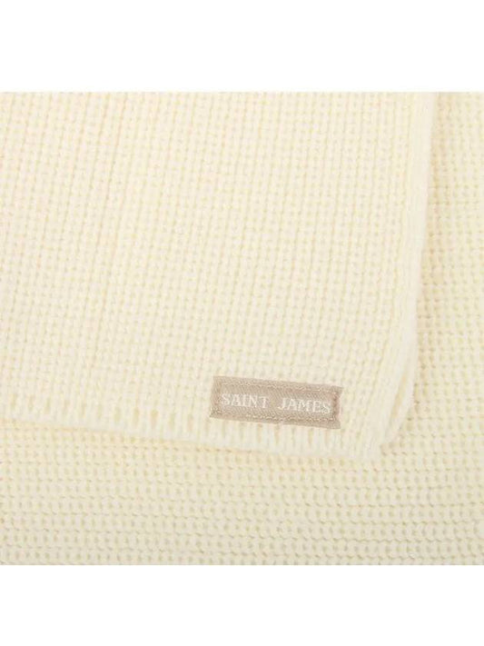 Solid Wool Muffler Cream 9329 TW - SAINT JAMES - BALAAN 2