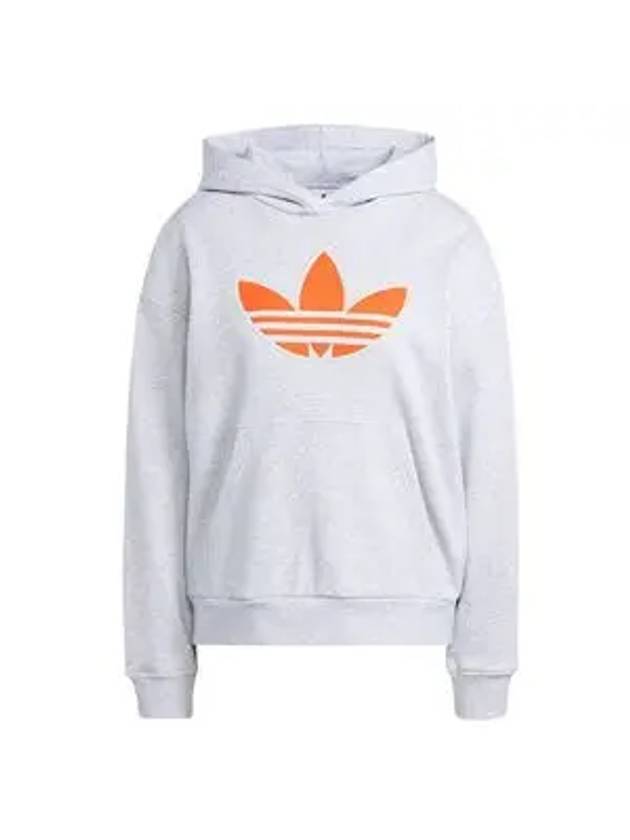 Logo Print Cotton Hoodie Grey - ADIDAS - BALAAN 2