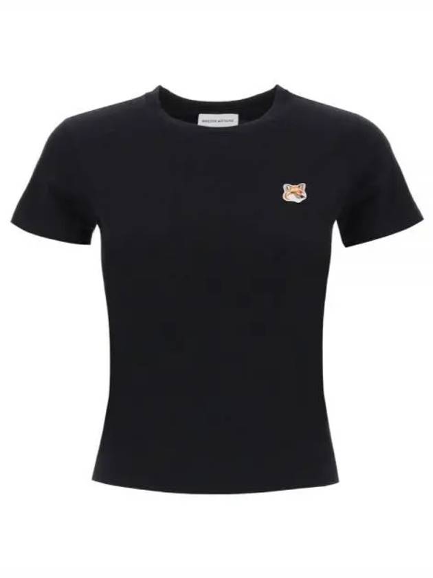 Fox Head Patch Regular Short Sleeve T-Shirt Black - MAISON KITSUNE - BALAAN 2