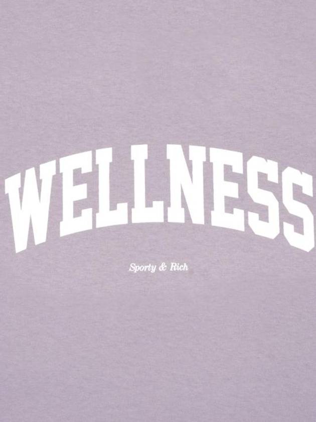 Wellness Crew Neck Cotton Long Sleeve T-Shirt Purple - SPORTY & RICH - BALAAN 5