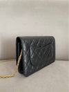 Vintage 255 WOC Vintage Calfskin Black Gold Plated A70328 (Builtin Chip Version) - CHANEL - BALAAN 6