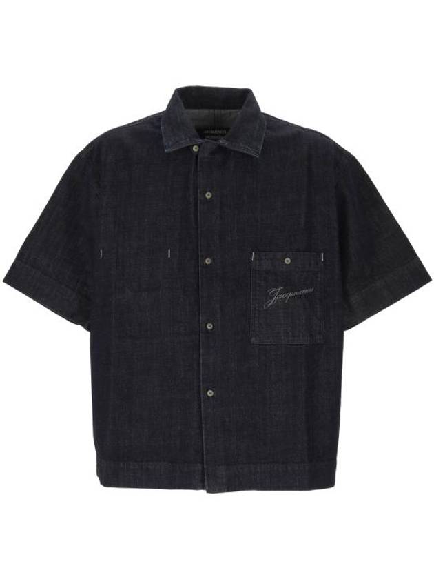 The Aloe De-Nimes Denim Short Sleeve Shirt Navy - JACQUEMUS - BALAAN 2