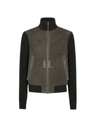 Front Zip Suede Jacket Green - TOM FORD - BALAAN 2