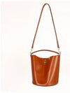 16 Logo Calfskin Bucket Bag Brown - CELINE - BALAAN 6