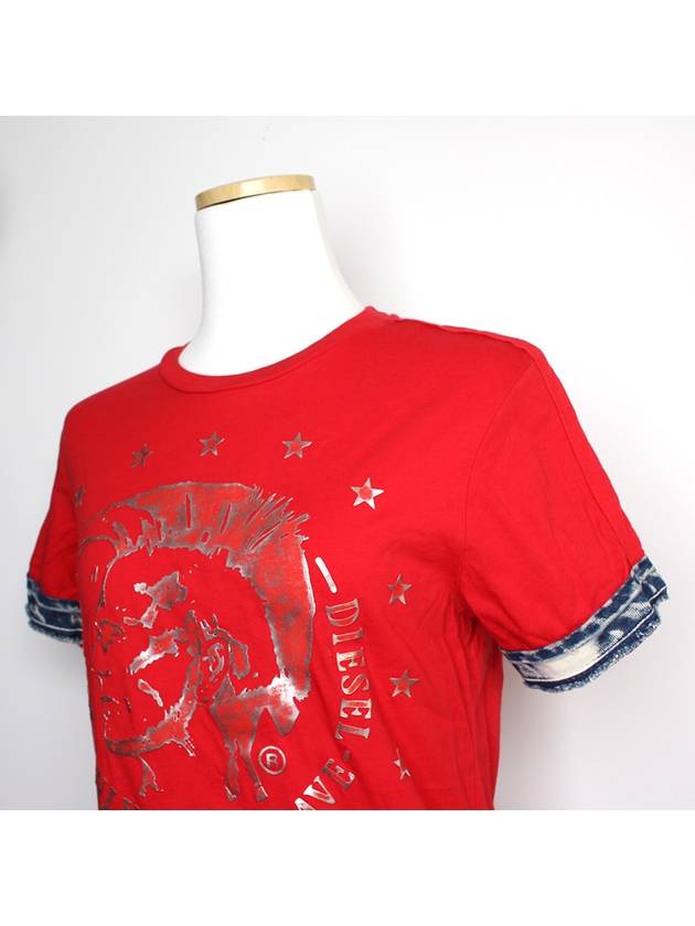 Red applique t shirt 44 - DIESEL - BALAAN 4