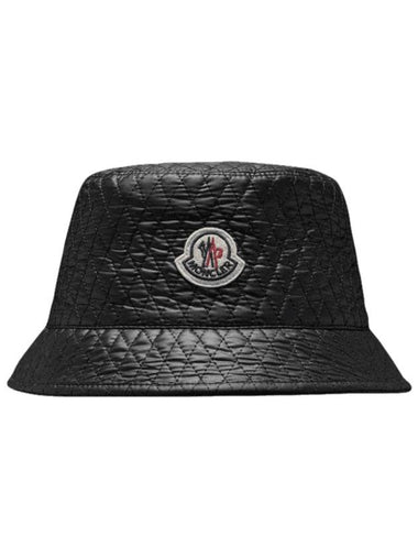 Quilted Nylon Bucket Hat Black - MONCLER - BALAAN 1