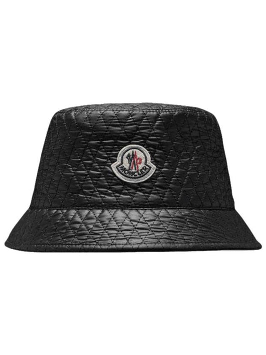 Quilted Nylon Bucket Hat Black - MONCLER - BALAAN 1