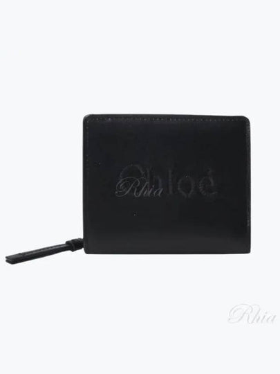 Sense Soft Leather Half Wallet Black - CHLOE - BALAAN 2