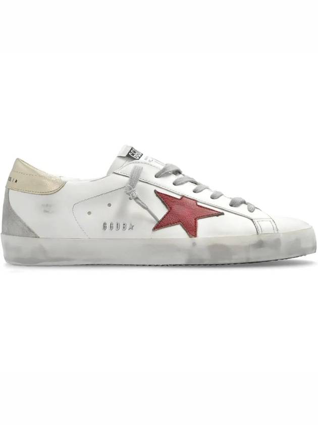 Superstar Leather Low Top Sneakers Red White - GOLDEN GOOSE - BALAAN 3