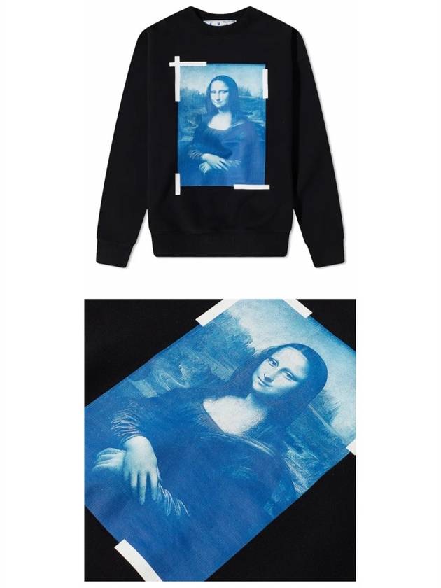 Mona Lisa Over Sweatshirt Black - OFF WHITE - BALAAN 5