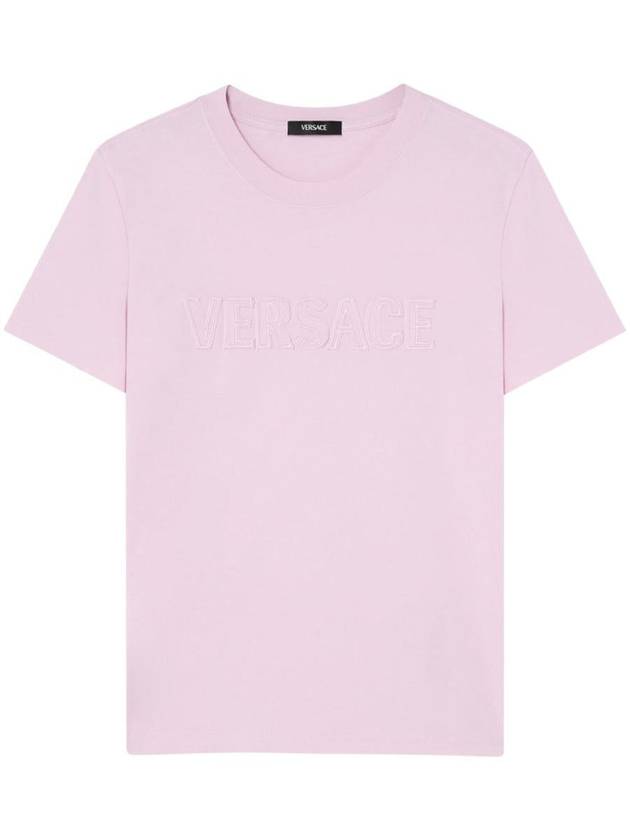 Versace Fringed Logo T-Shirt Clothing - VERSACE - BALAAN 1