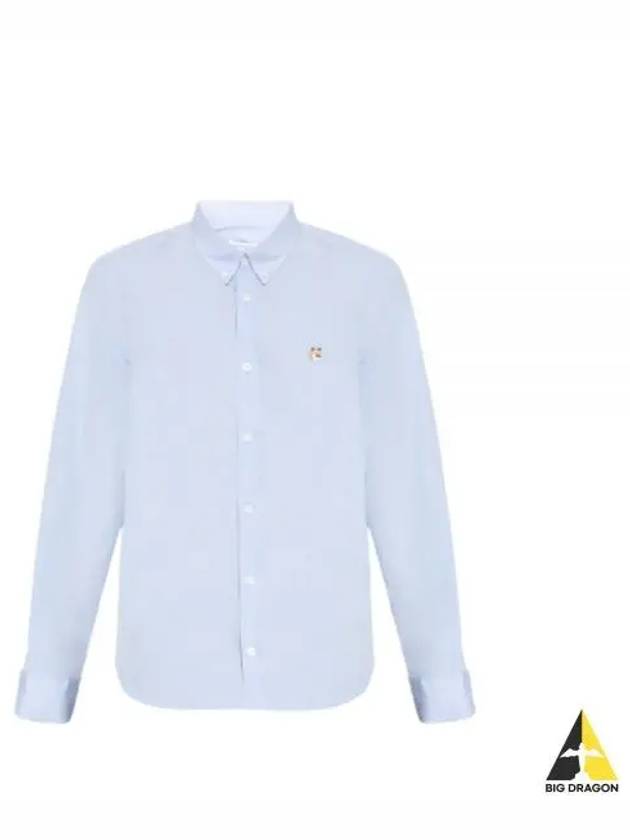 Small Fox Head Patch Classic Long Slevee Shirt Light Blue - MAISON KITSUNE - BALAAN 2