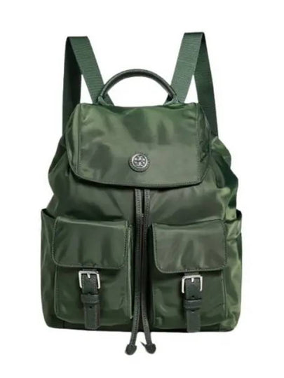 Virginia Flap Nylon Backpack Green - TORY BURCH - BALAAN 2