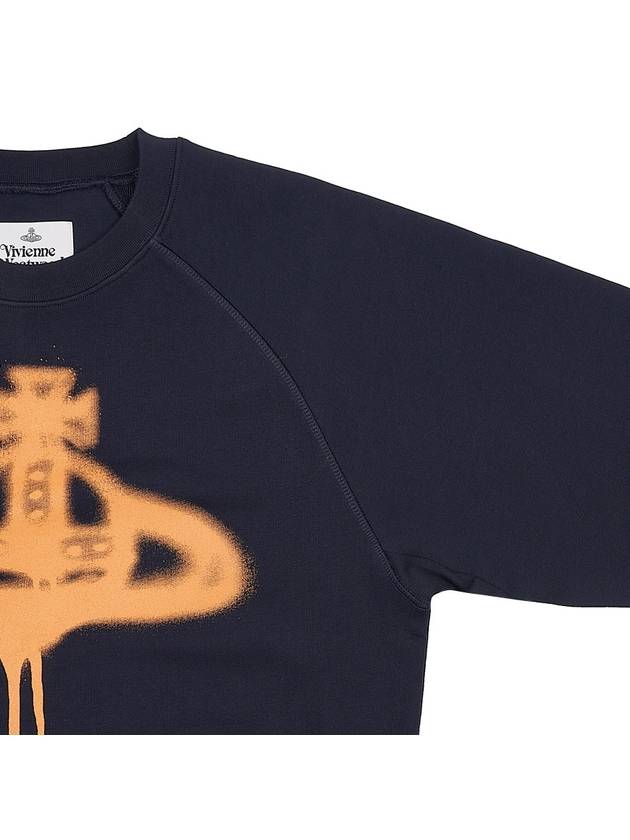 Spray ORB Raglan Sweatshirt Navy - VIVIENNE WESTWOOD - BALAAN 5