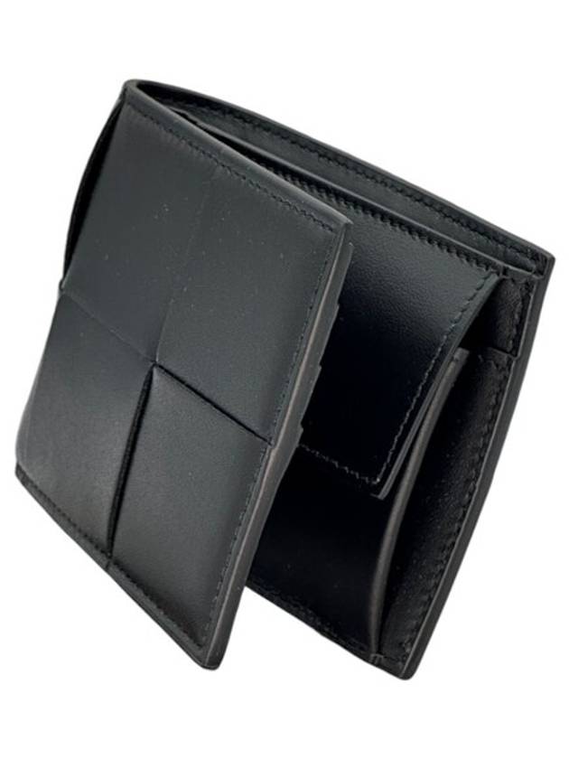 Intrecciato Coin Pocket Half Wallet Black - BOTTEGA VENETA - BALAAN 7