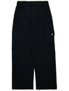 Women's Wool Wide Cargo Slacks Black - MOTH - BALAAN 4