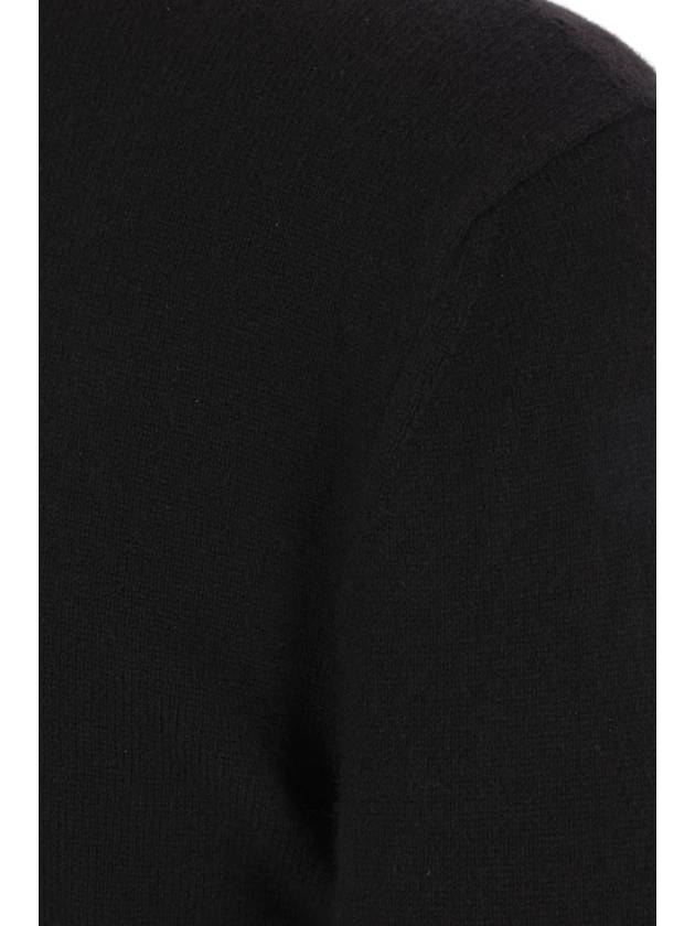 Openwork Cashmere Sweatshirt Black - SAINT LAURENT - BALAAN 5