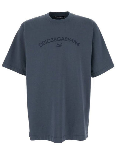 Logo Print Cotton Short Sleeve T-Shirt Grey - DOLCE&GABBANA - BALAAN 2