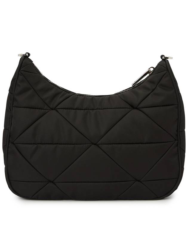 Triangle Logo Re-nylon Paddde Hobo Cross Bag Black - PRADA - BALAAN 5