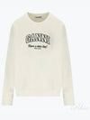 Logo Print Sweatshirt White - GANNI - BALAAN 2