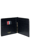 Men's Three Stripes Tab Classic Money Clip Card Wallet Black - THOM BROWNE - BALAAN 4