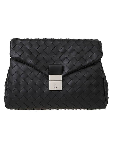 Intrecciato Document Clutch Bag Black - BOTTEGA VENETA - BALAAN 1