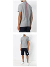 Men's Cotton Pique Center Bag Striped Short Sleeve Polo Shirt Grey - THOM BROWNE - BALAAN 6