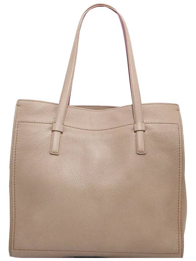 Ferragamo 21 F215 Beige Calfskin Gold Plated Gancini Amy Large Shoulder Bag - SALVATORE FERRAGAMO - BALAAN 5