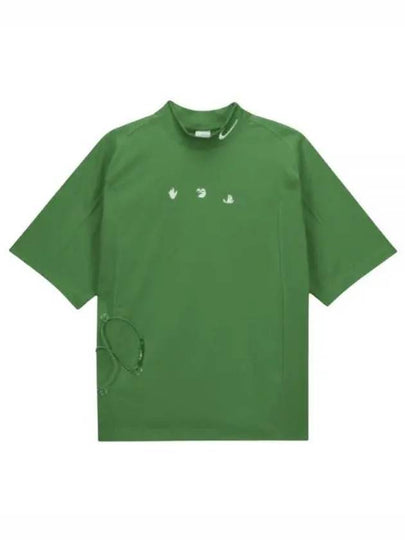 Mock Neck Short Sleeve T-Shirt Green - NIKE - BALAAN 2